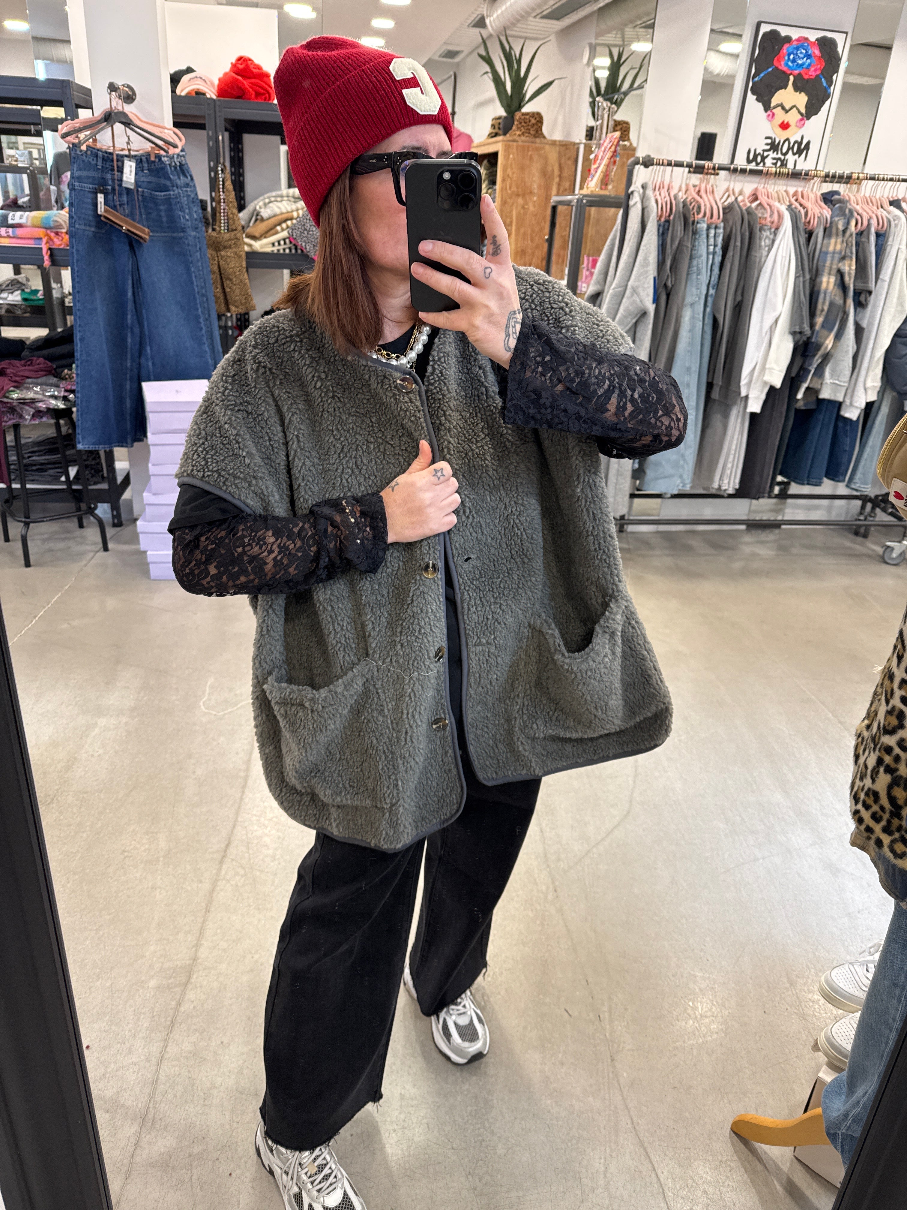 Weste Teddy Oversize