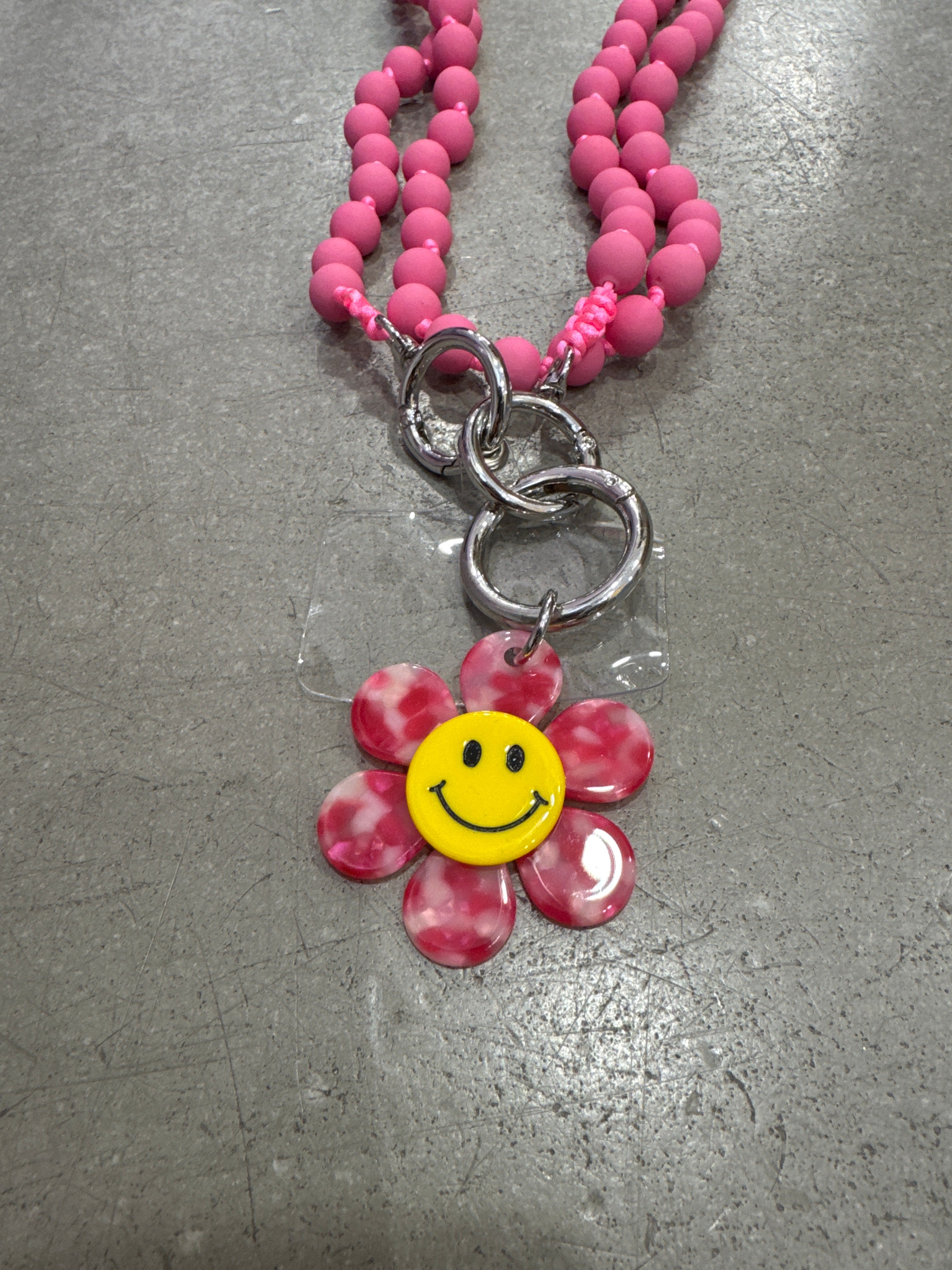 Handykette Pink Smiley