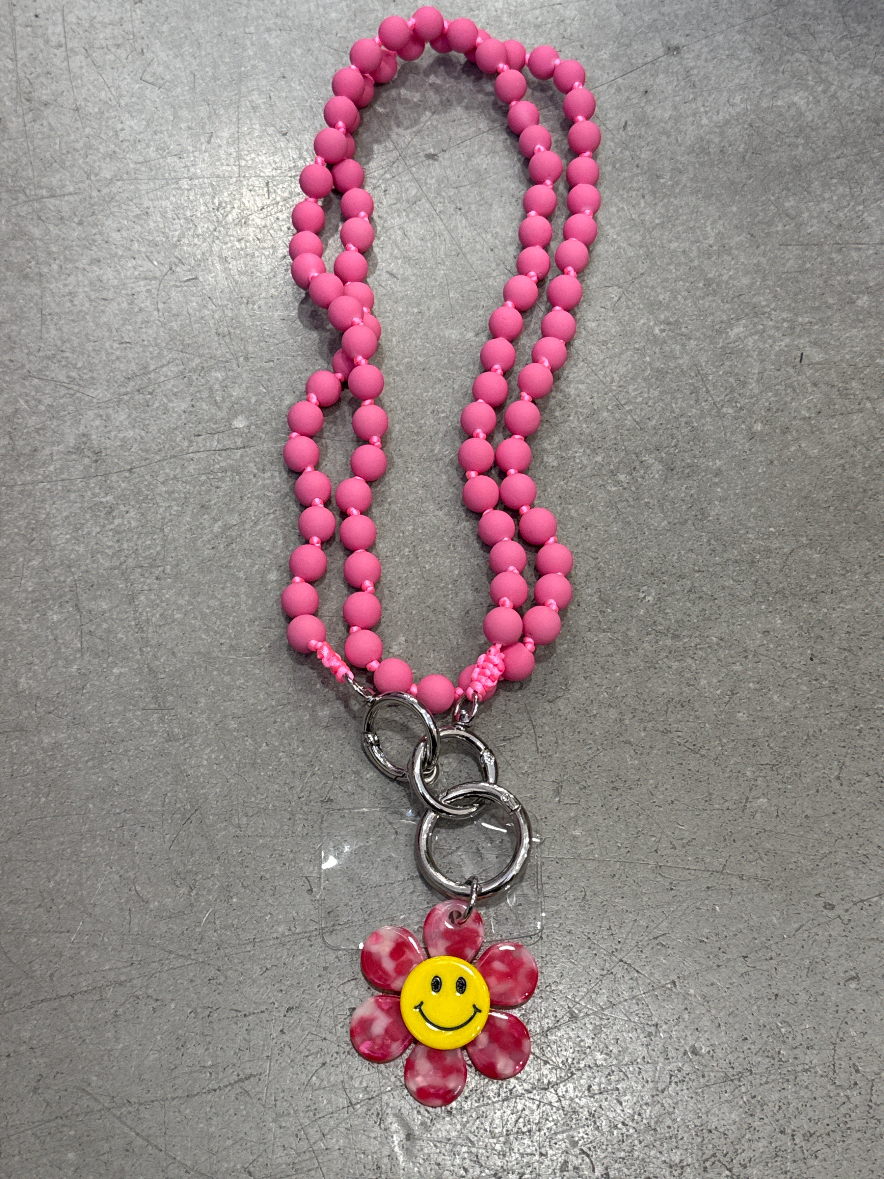 Handykette Pink Smiley