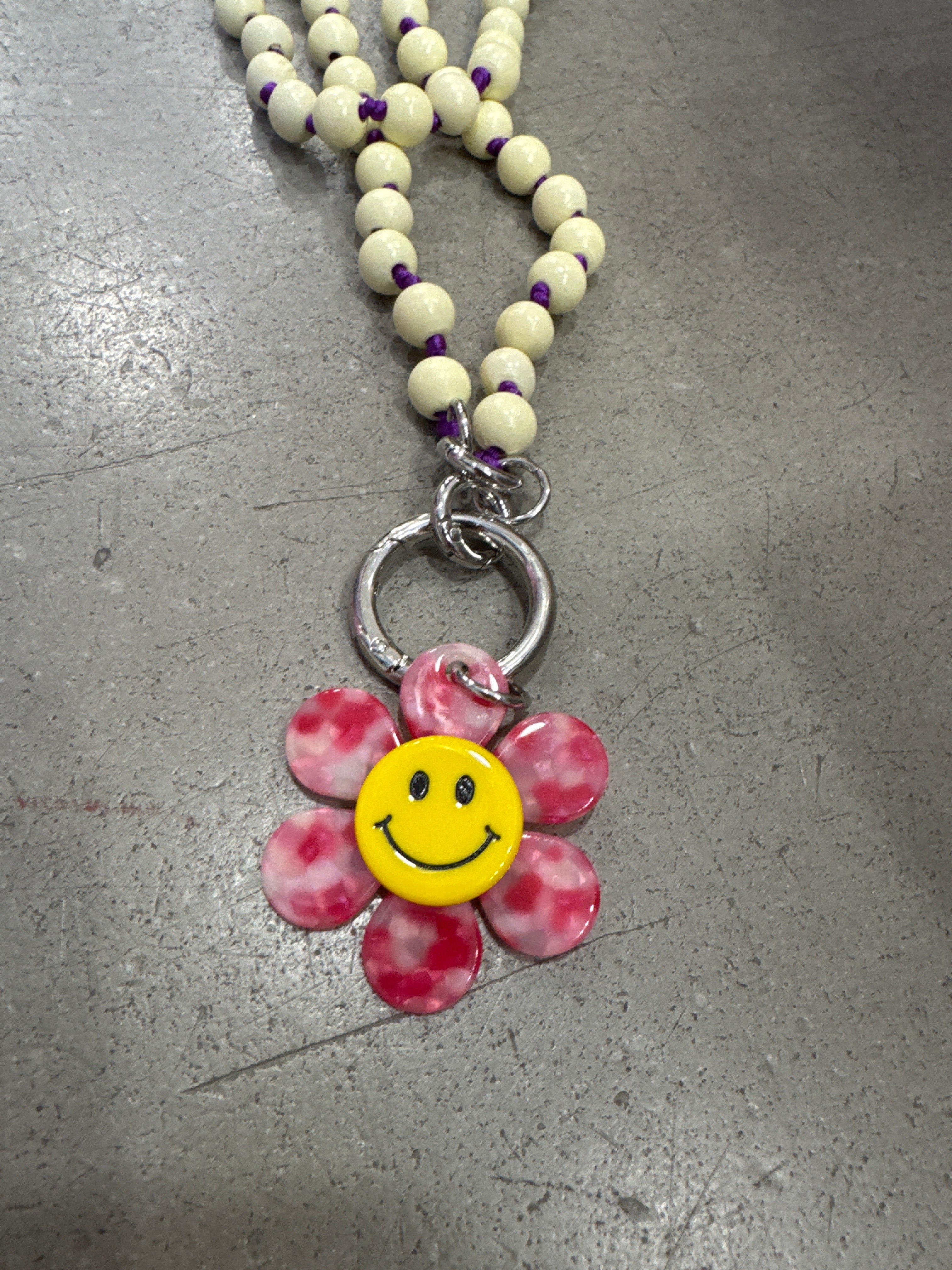 Handykette Blume Smiley