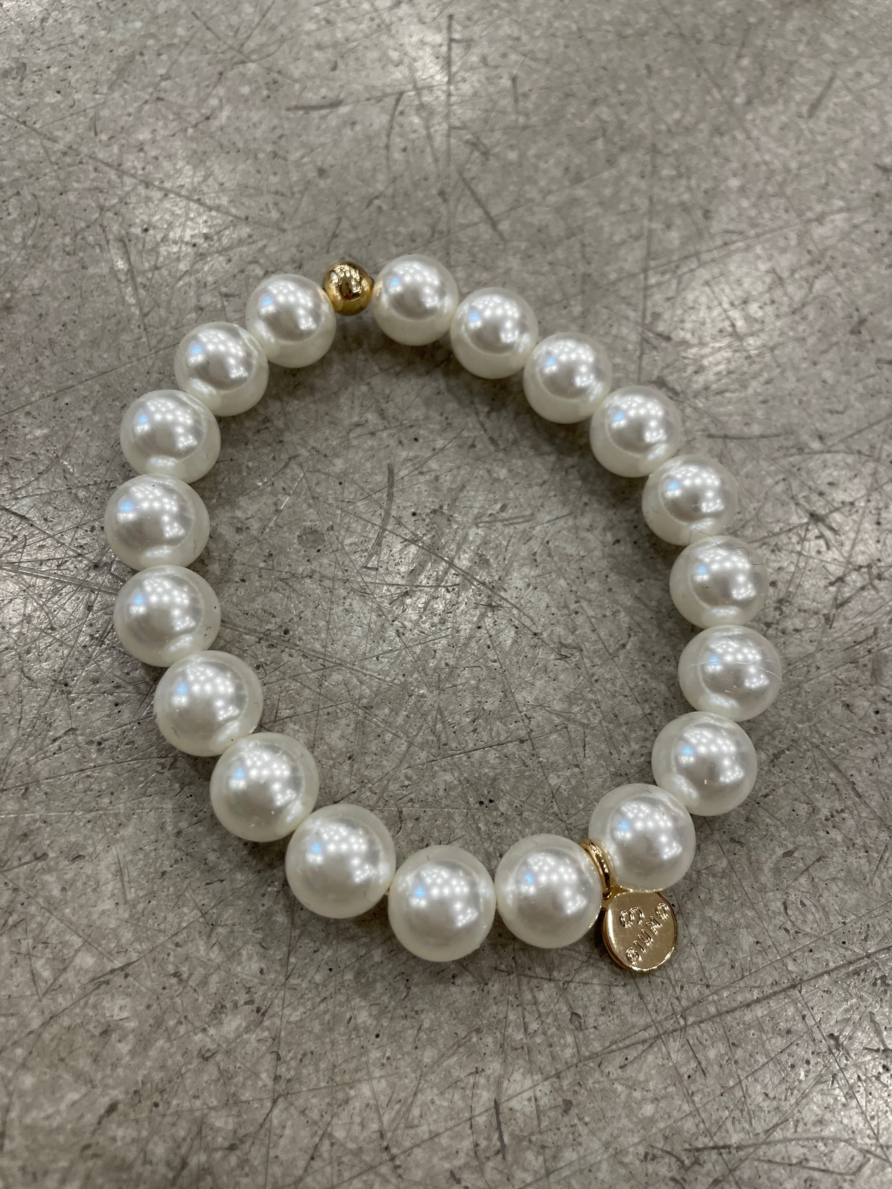 Armband White Pearl