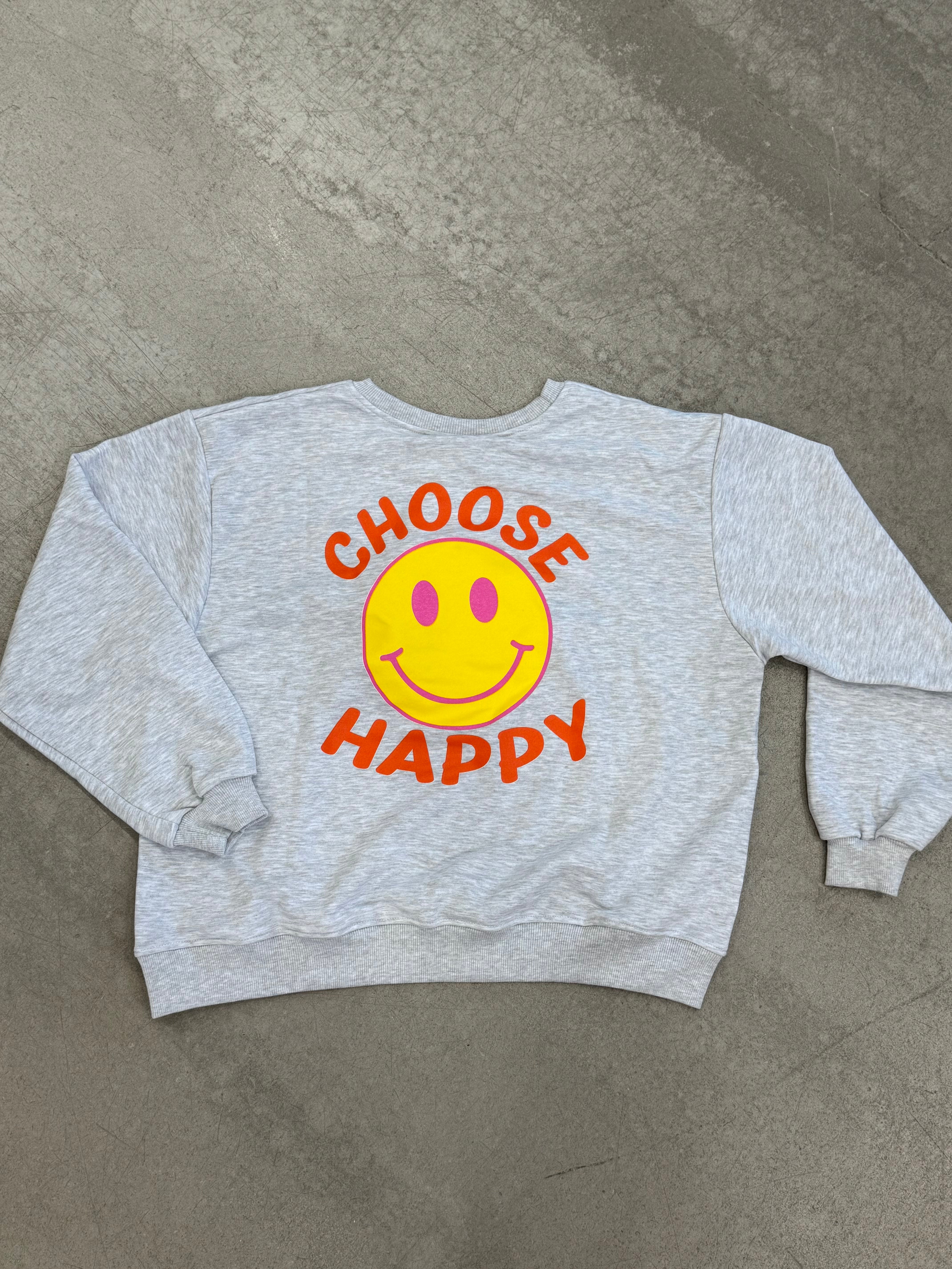 Pullover Smiley Choose Happy