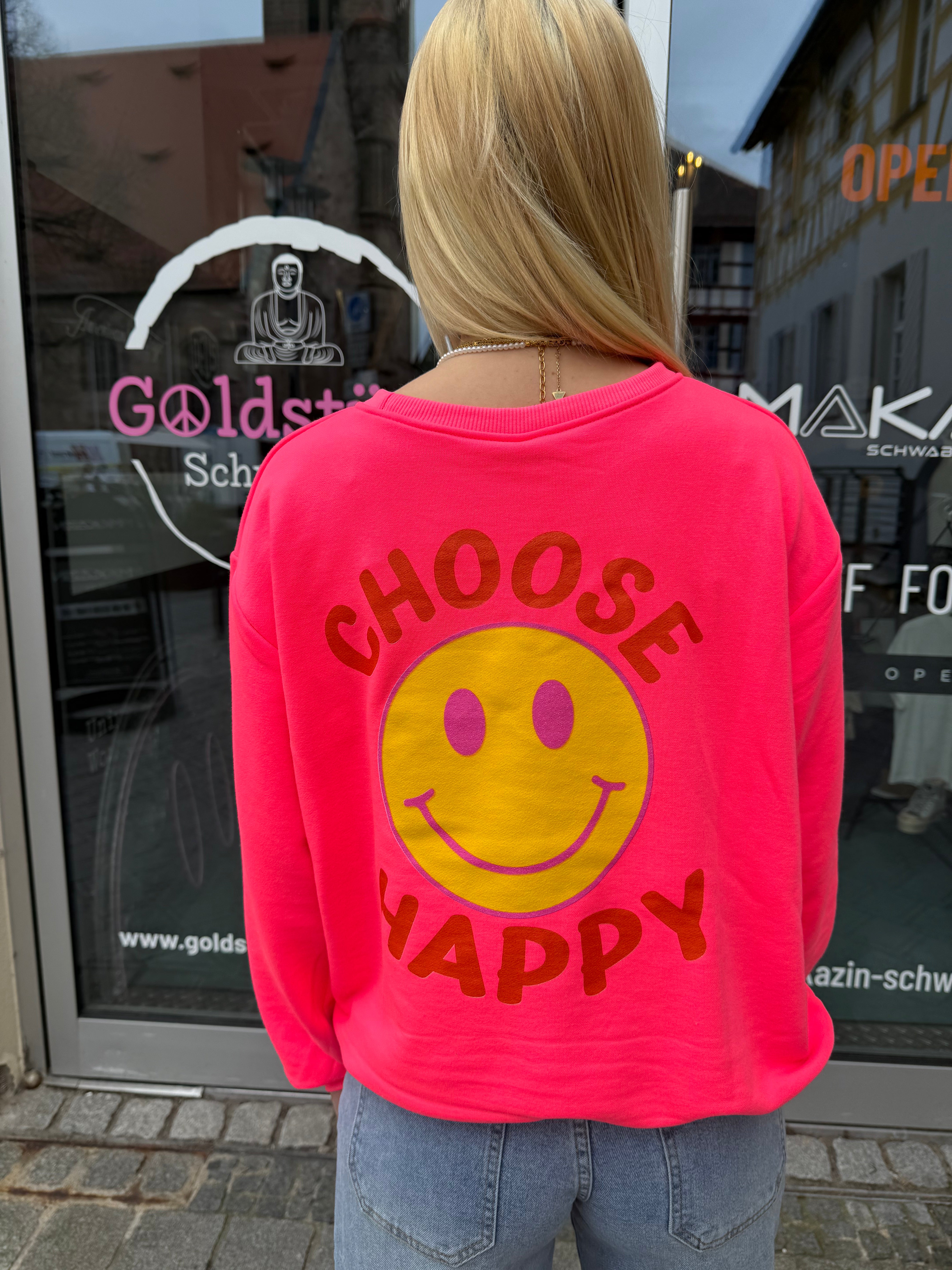 Pullover Smiley Choose Happy