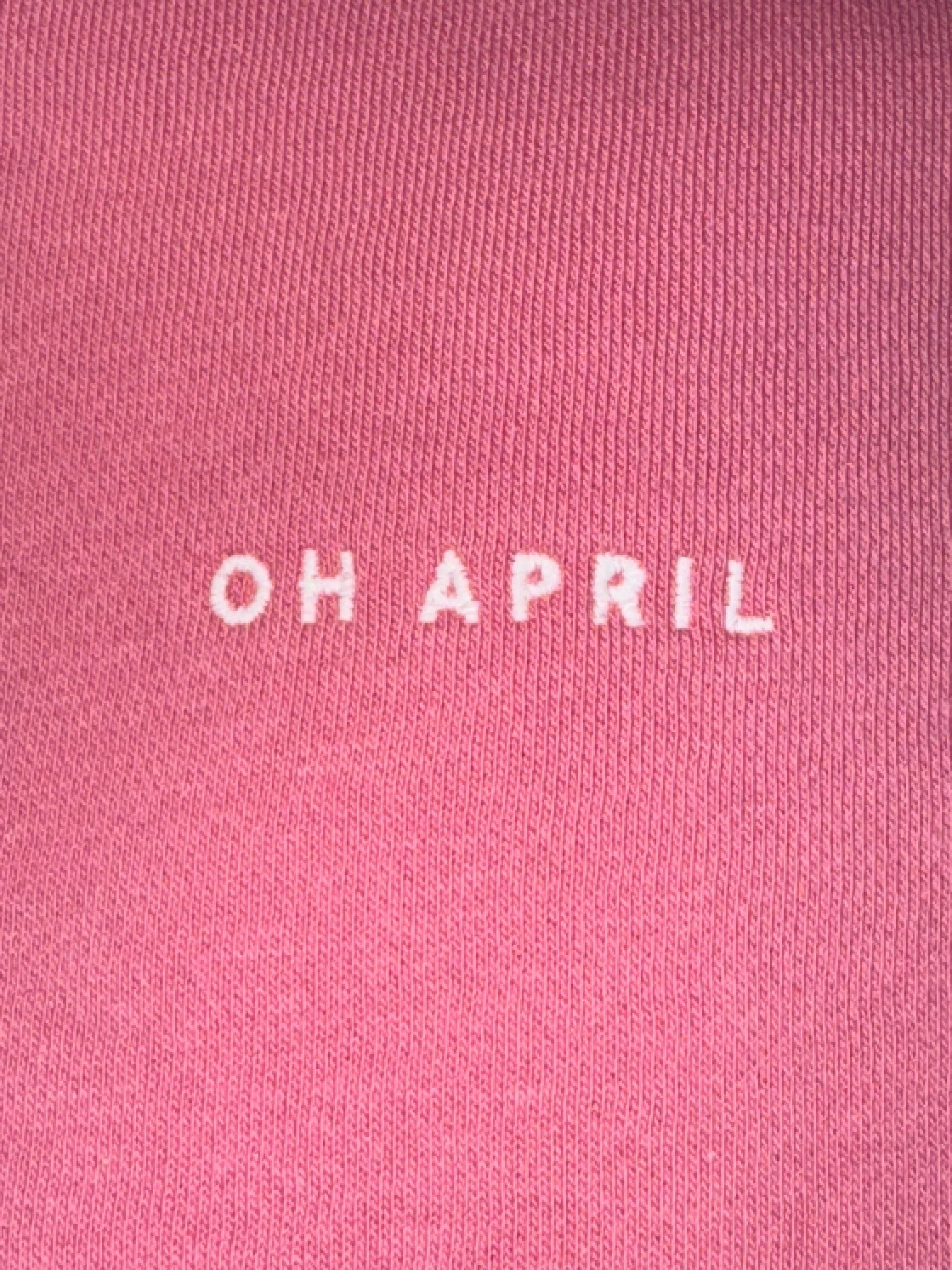 Hoodie Oh April Deep Pink