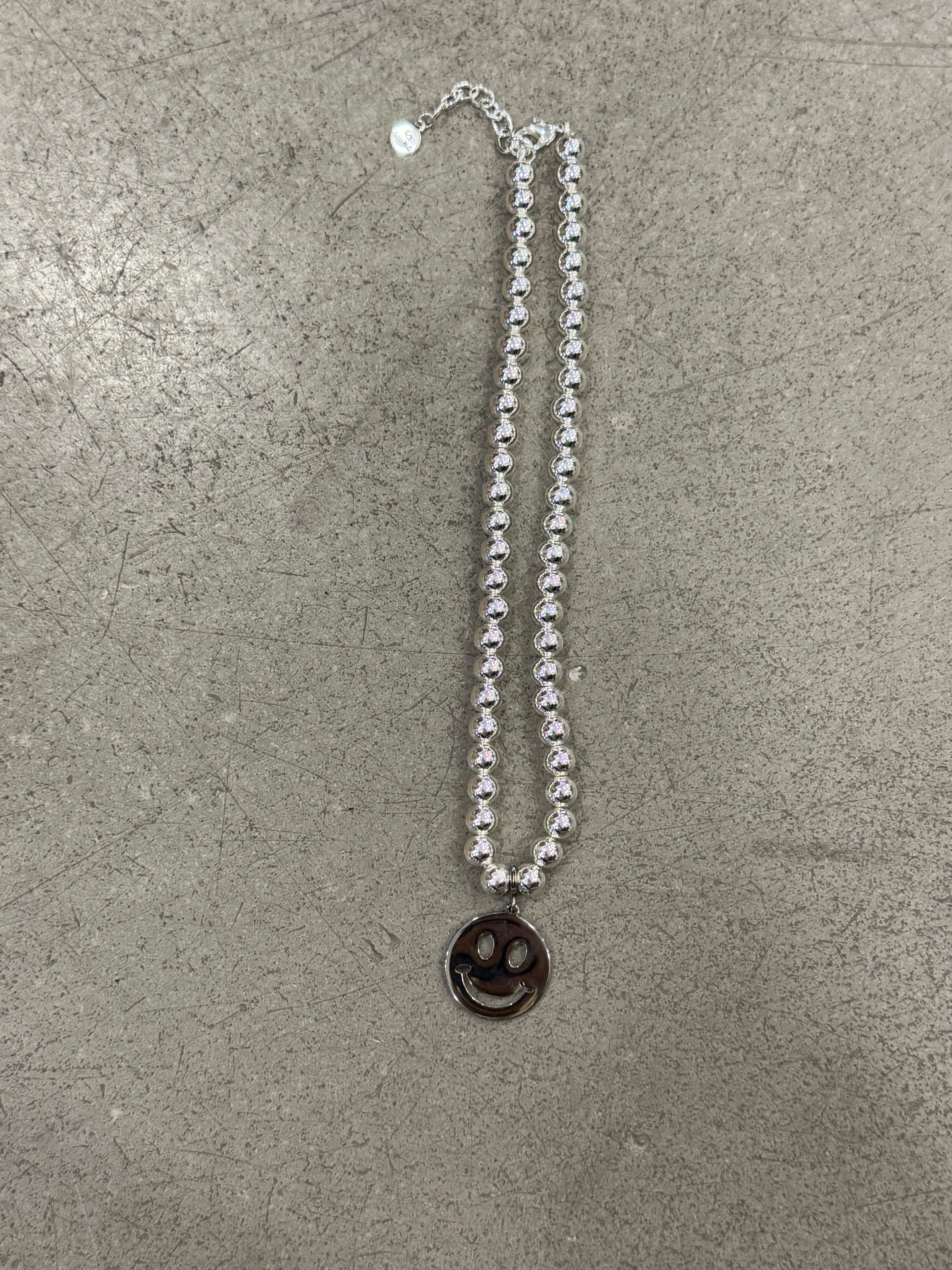 Kette Pearl Silber Smiley