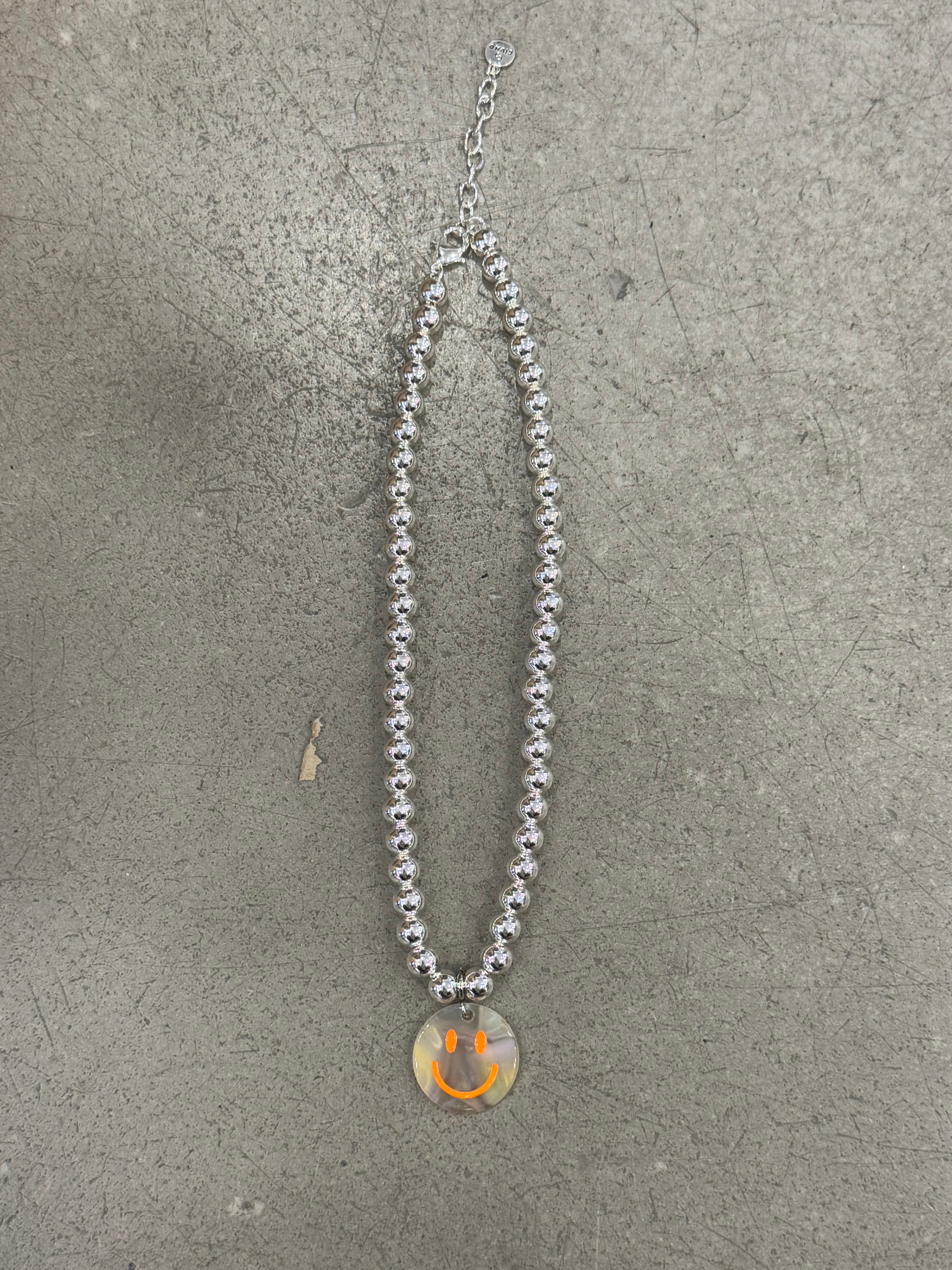 Kette Pearl Silber Smiley